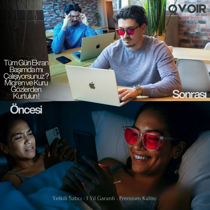 OVOIR Dual Lens – Gündüz & Gece Mavi Işık Koruma Gözlüğü™